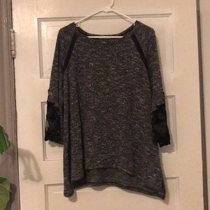 Heathered Black 3/4 Sleeve Maurice’s Dolman Top
